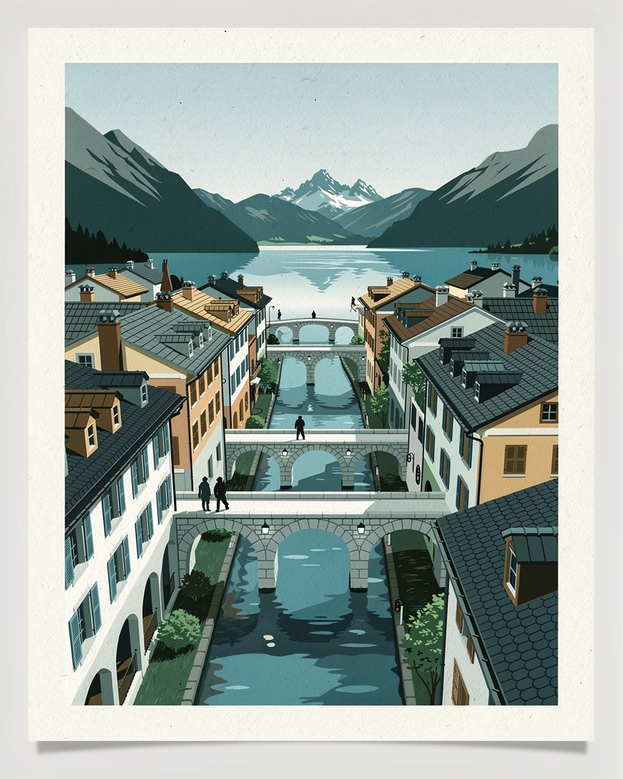 La carte d'Annecy : où s'arrête le centre, où commence le lac